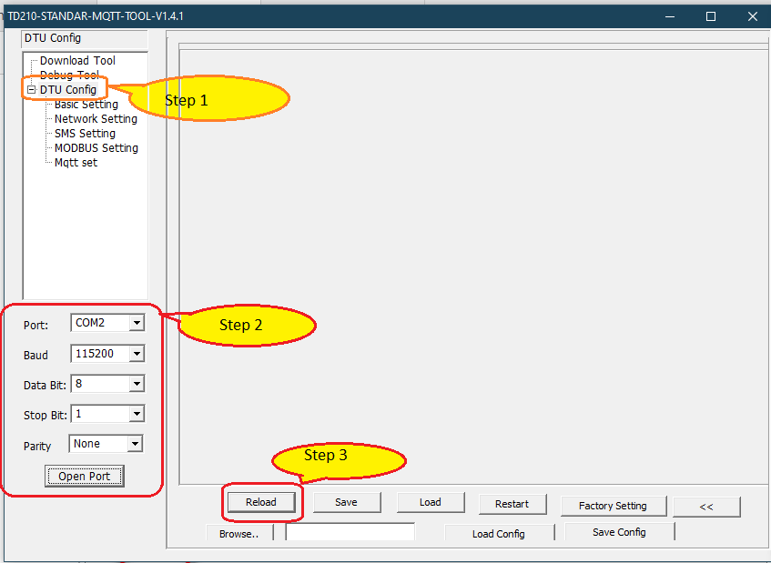 bivocom TD210 connection step1