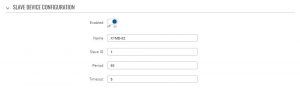 Teltonica Slave Device Configuration