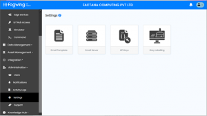 Fogwing Settings Page