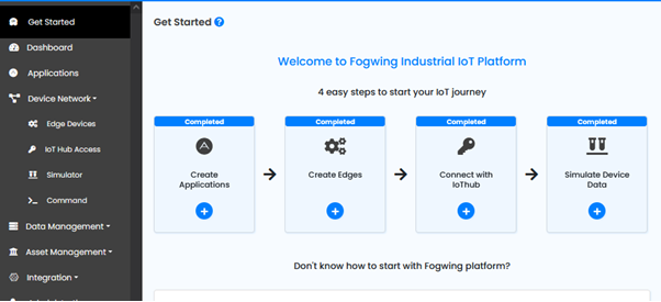 Fogwing Get Started Page