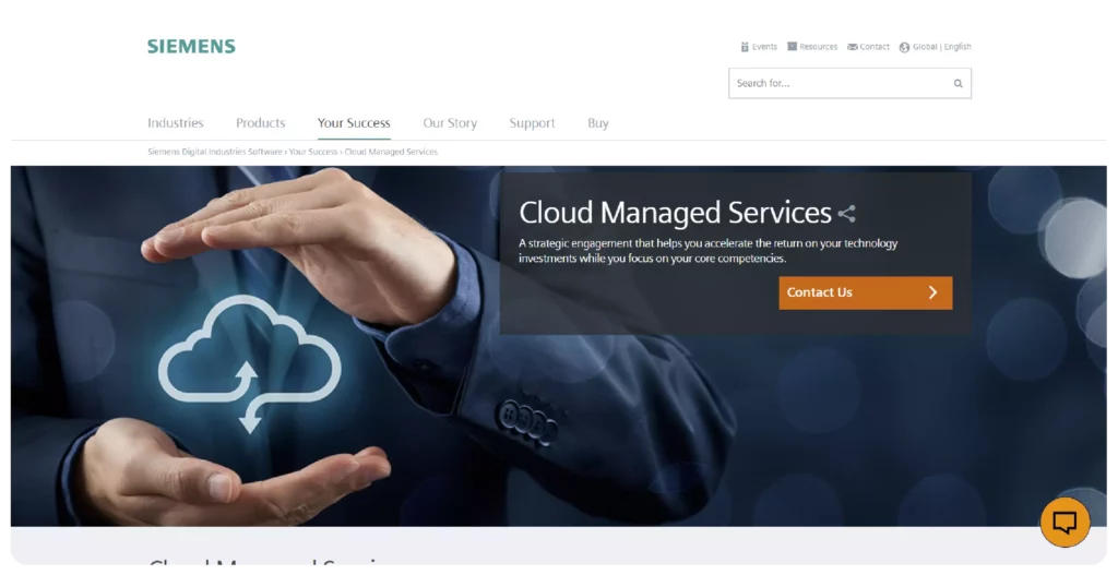 Siemens Cloud Managed Services.