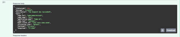 The Device Registry Open API now enables the display of the MQTT client Id and activation code along with the Edge details.