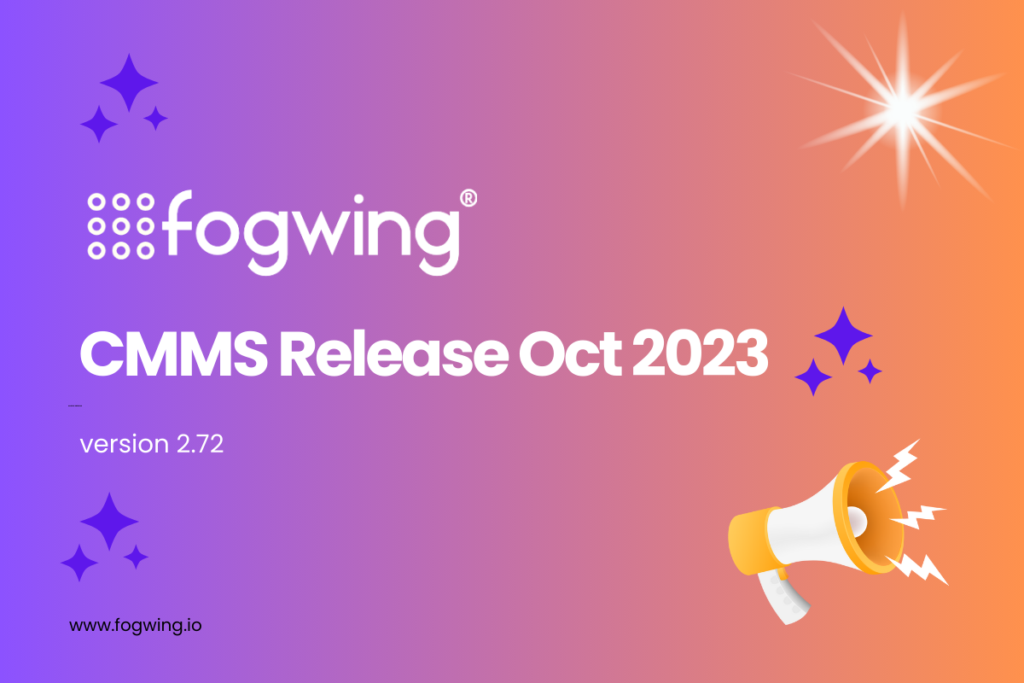 Fogwing CMMS Release Oct 2023