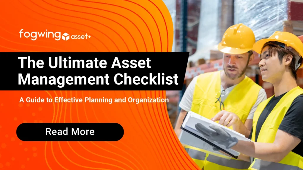 image featuring two factory workers discussing asset management checklist