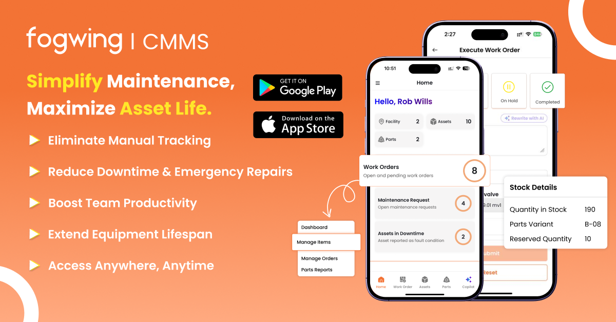 Best Mobile CMMS App - Fogwing